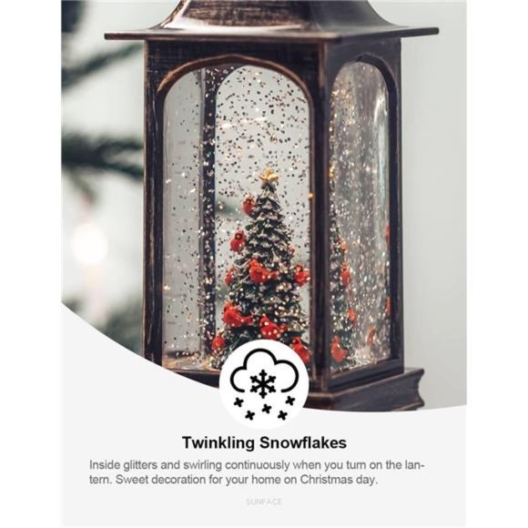 10´´ Lighted Christmas Snow Globe Water Lantern...